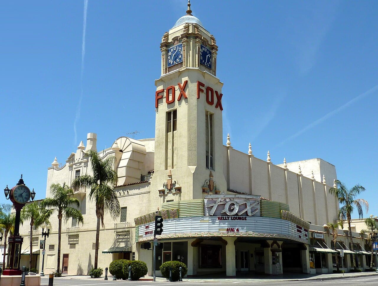 The historic Fox Theater in downtown Bakersfield, California