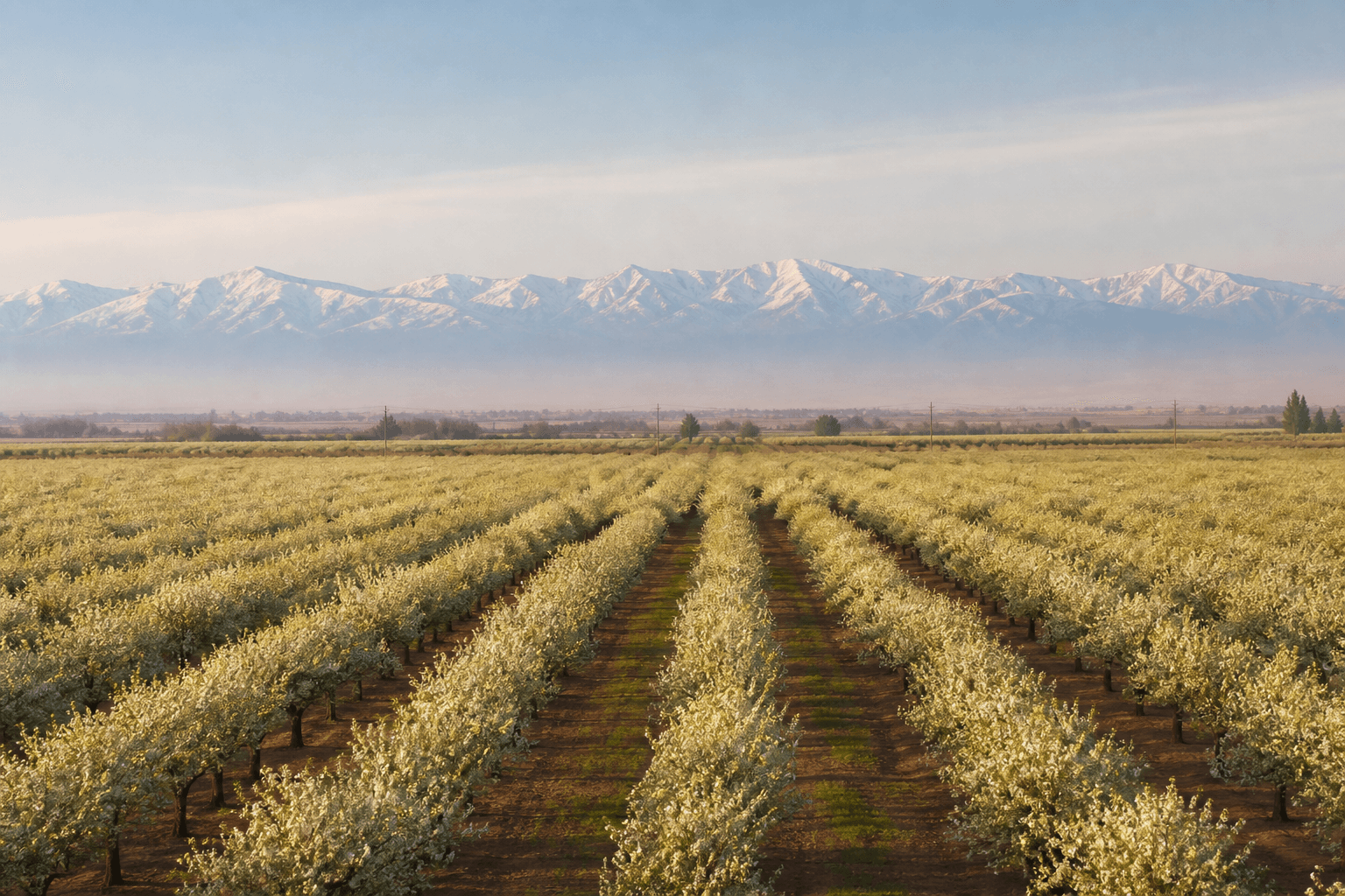 Illustrative landscape of California's central San Joaquin Valley