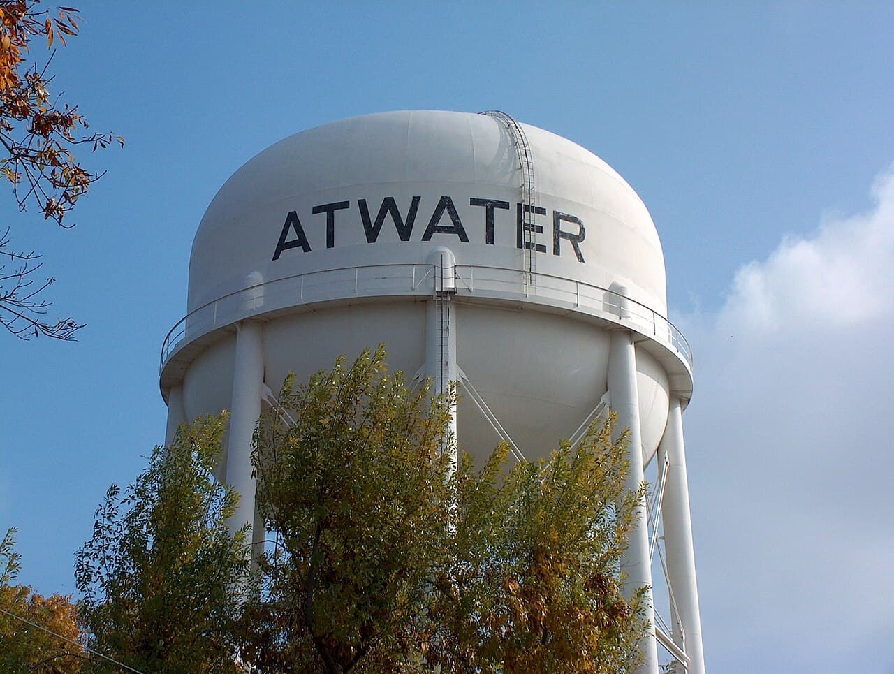 The Atwater water tower in Atwater, California